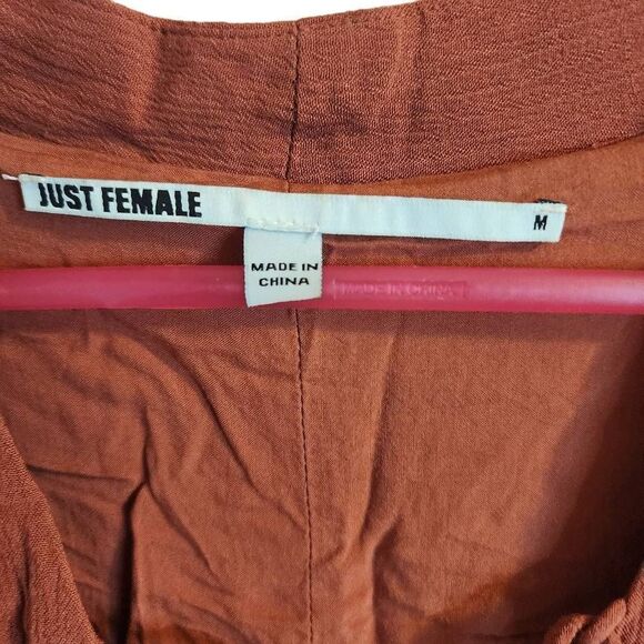 Anthropologie Just Female Womens Rust Strappy Midi Dress Size M - Picture 2 of 10
